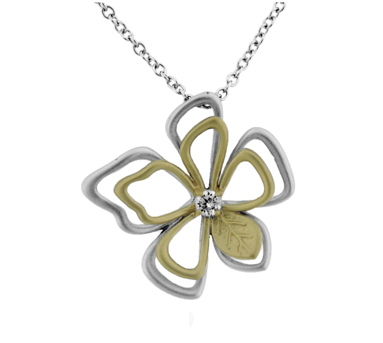 Sterling Silver Flower Necklace